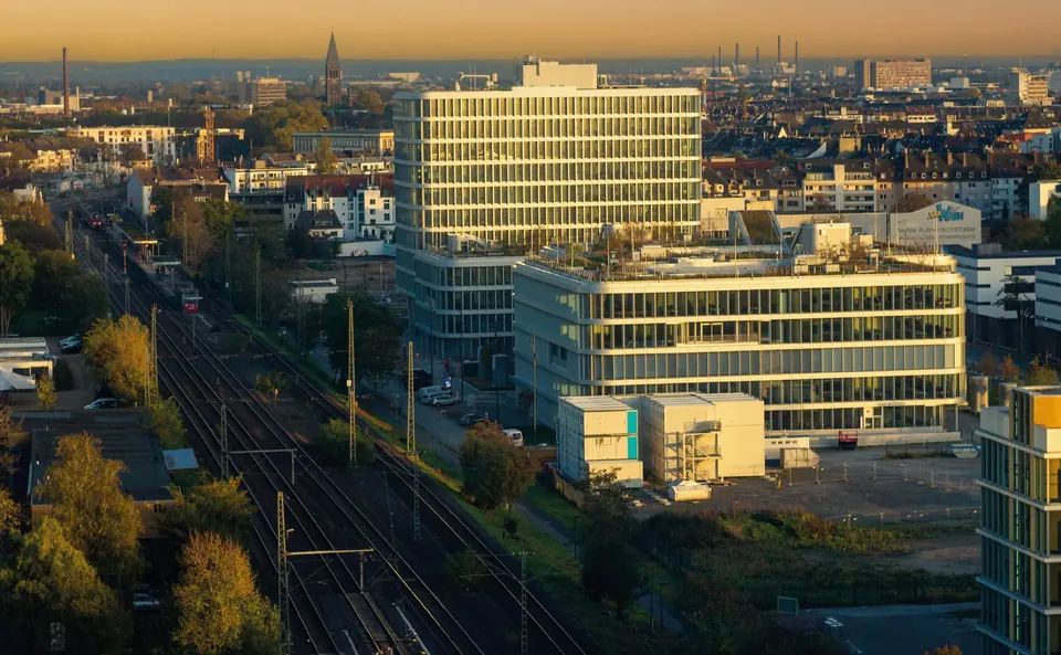 Skyline bei Sonnenuntergang