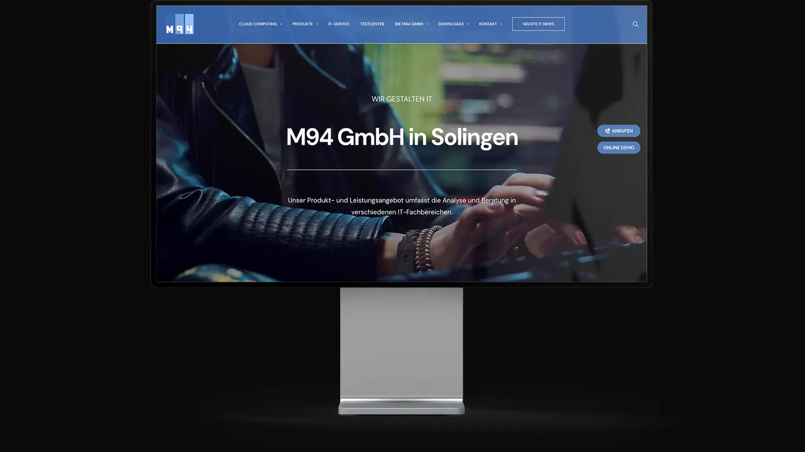 Nachher: neue Website M94 GmbH